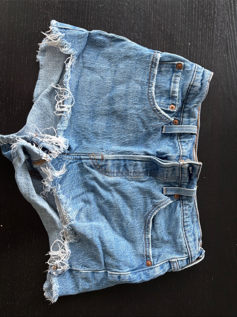 Levi’s 501 Distressed Denim Cutoff Shorts - Light Blue